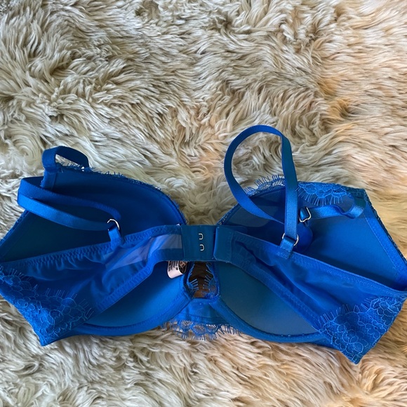 Victoria secret bra 34c blue lace bra w padding - Picture 4 of 4